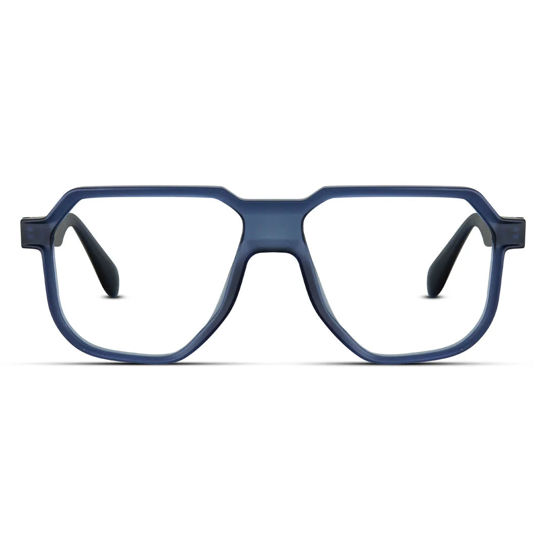 Matte Finish Frosted Geometric Eyeglasses Modern Minimalist Style