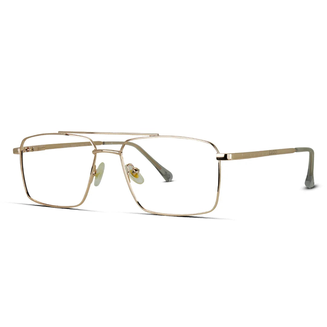 Metal Double Bridge Men’s Eyeglasses – Bold Modern Design