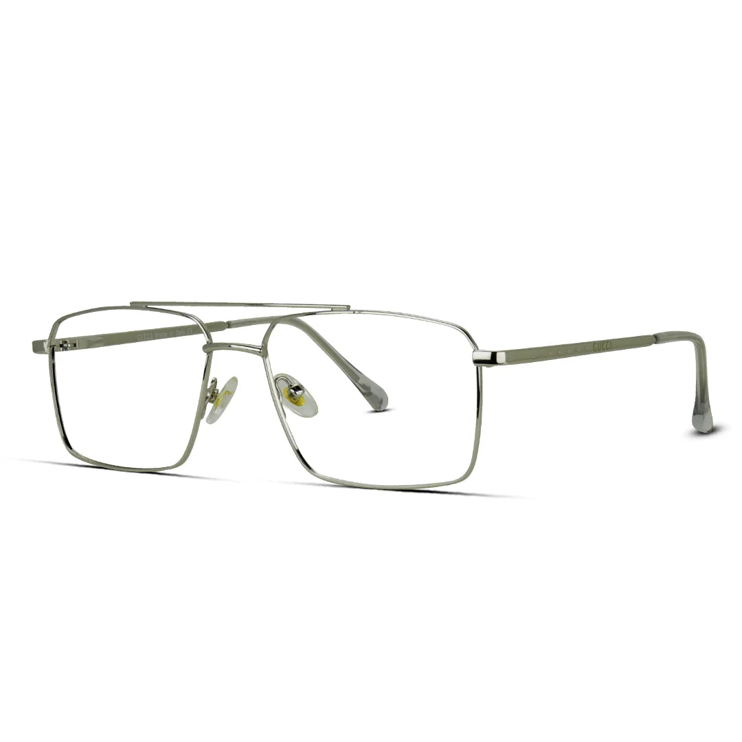 Metal Double Bridge Men’s Eyeglasses – Bold Modern Design