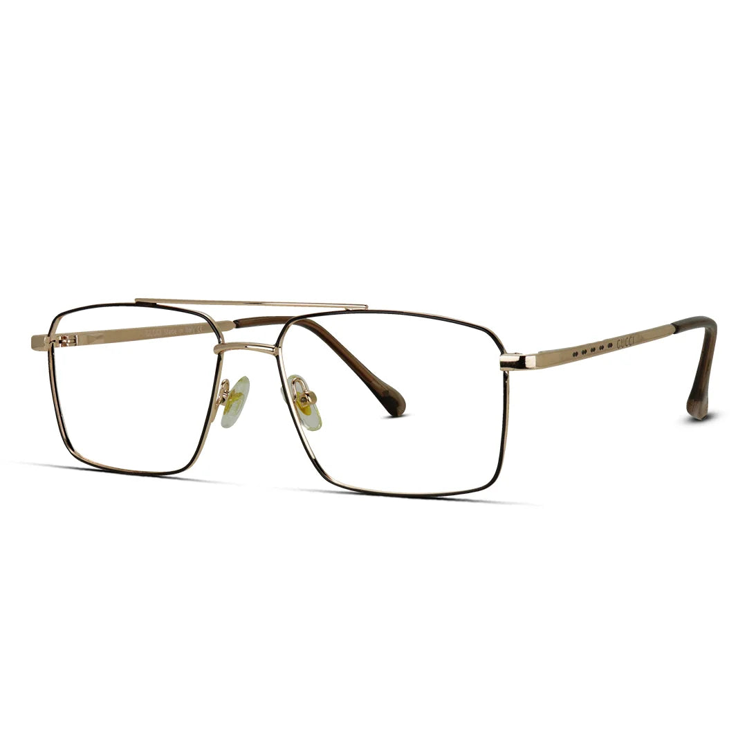 Metal Double Bridge Men’s Eyeglasses – Bold Modern Design