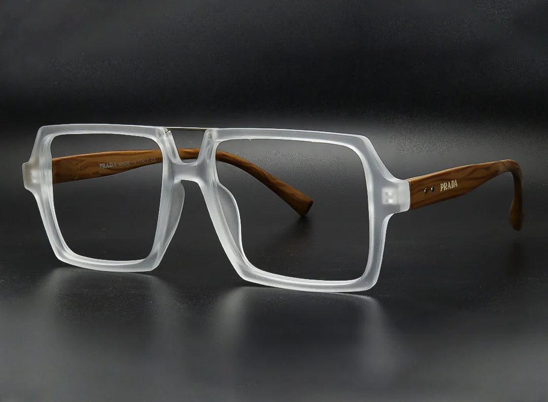 Sharp Square Matte Finish Eyeglasses – Bold Definition, Modern Style