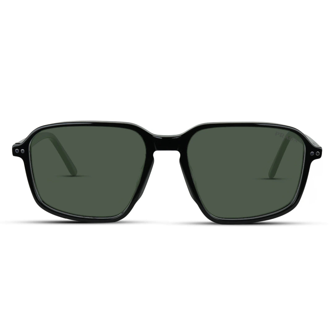 Rectangle Acetate Medium Polarized Men's Sunglasses