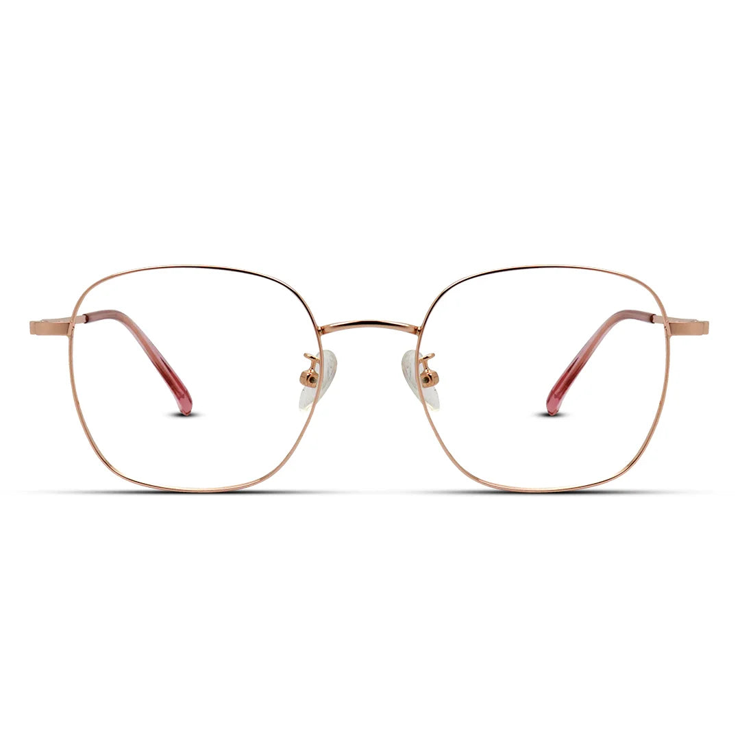 Square Metal Eyeglasses Thin & Lightweight Unisex Frame