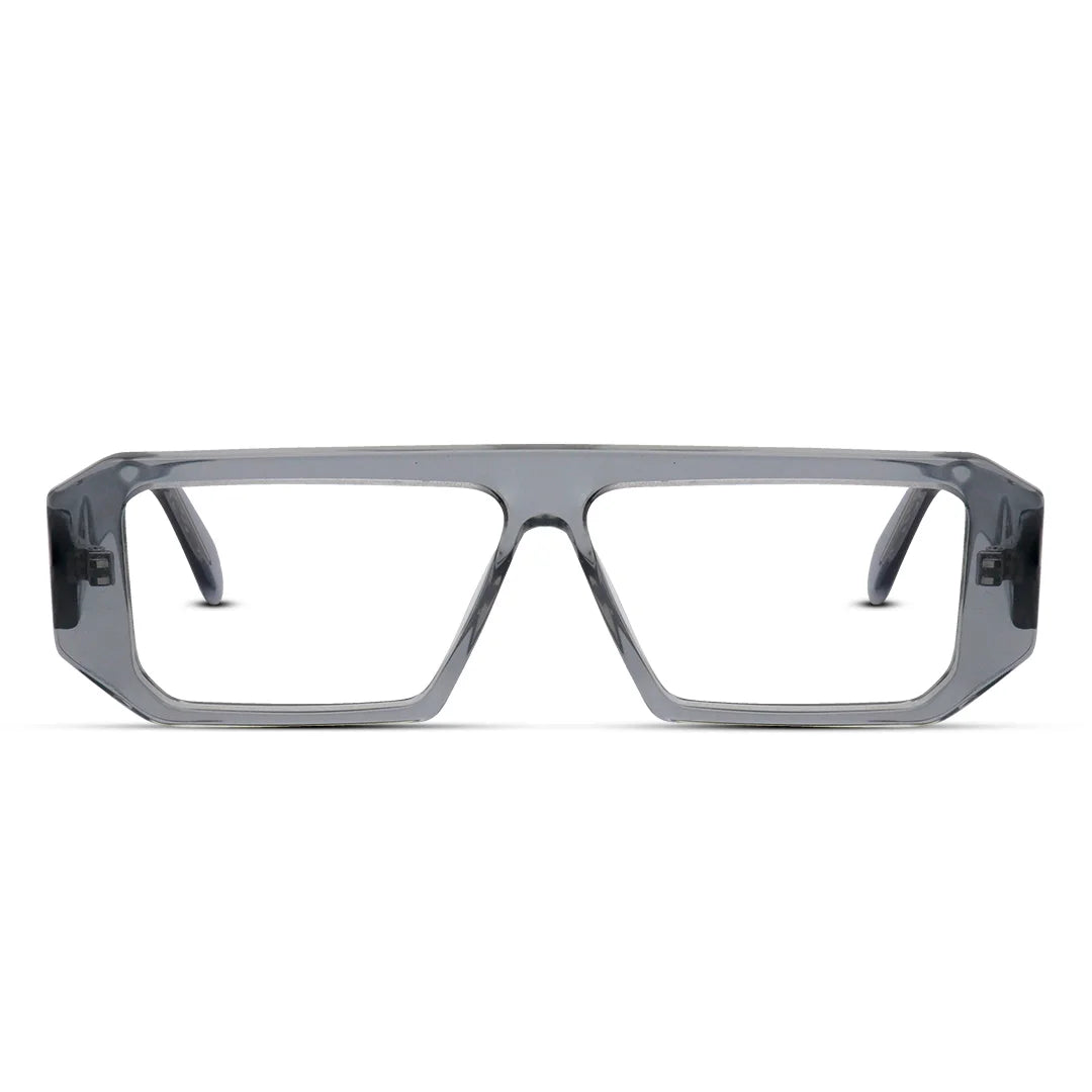 Sharp Geometric Thick Acetate Men’s Eyeglasses Bold & Modern Frame