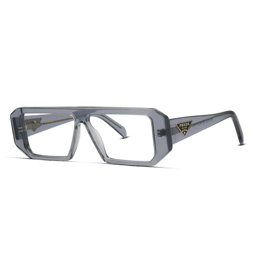 Sharp Geometric Thick Acetate Men’s Eyeglasses Bold & Modern Frame