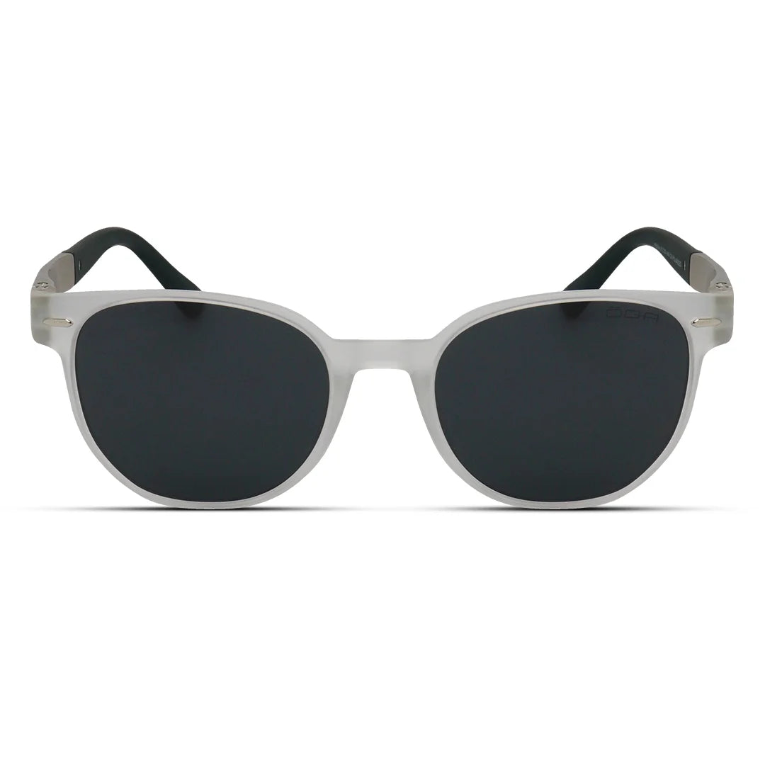 Frosted Round Polarized Sunglasses Sleek Matte Style