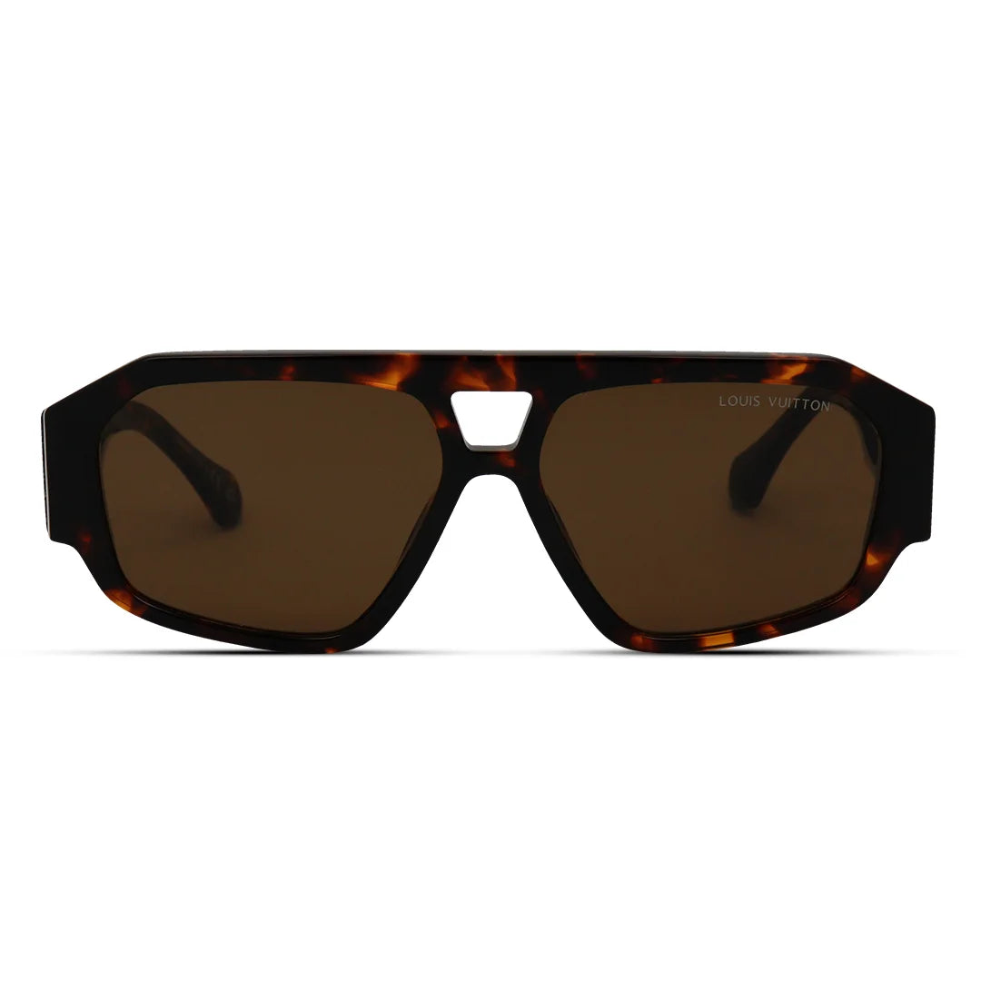 Men's Trendy Acetate Aviators Modern Thick Sunglasses