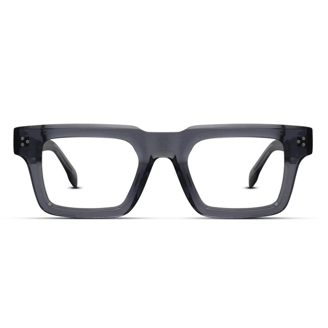 Men’s Thick Rectangle Acetate Eyeglasses Bold Luxury Frames
