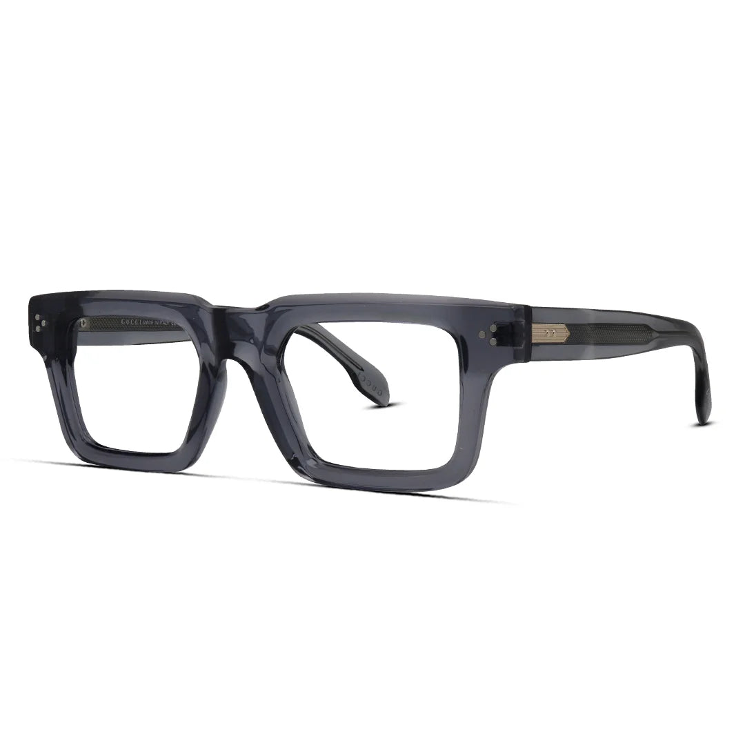 Men’s Thick Rectangle Acetate Eyeglasses Bold Luxury Frames