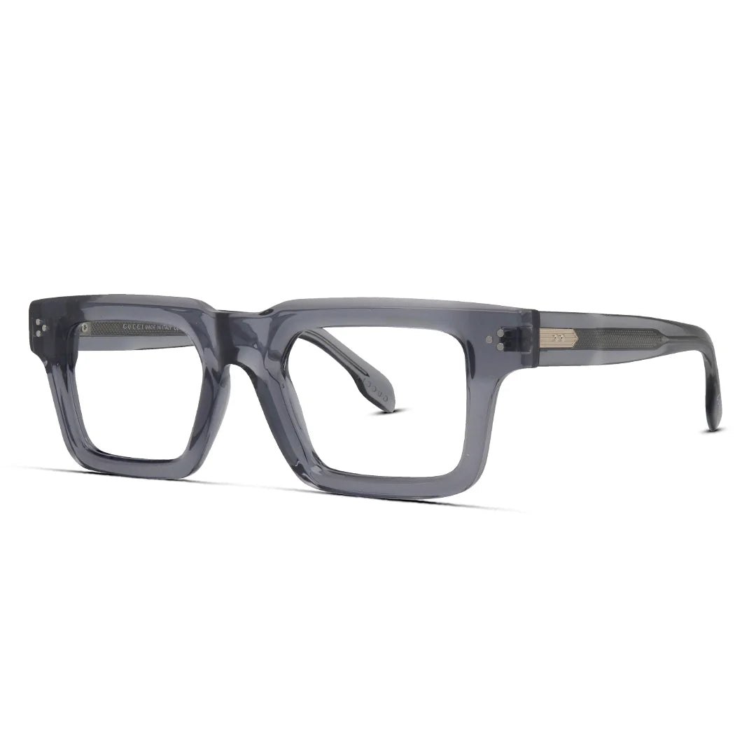 Men’s Thick Rectangle Acetate Eyeglasses Bold Luxury Frames