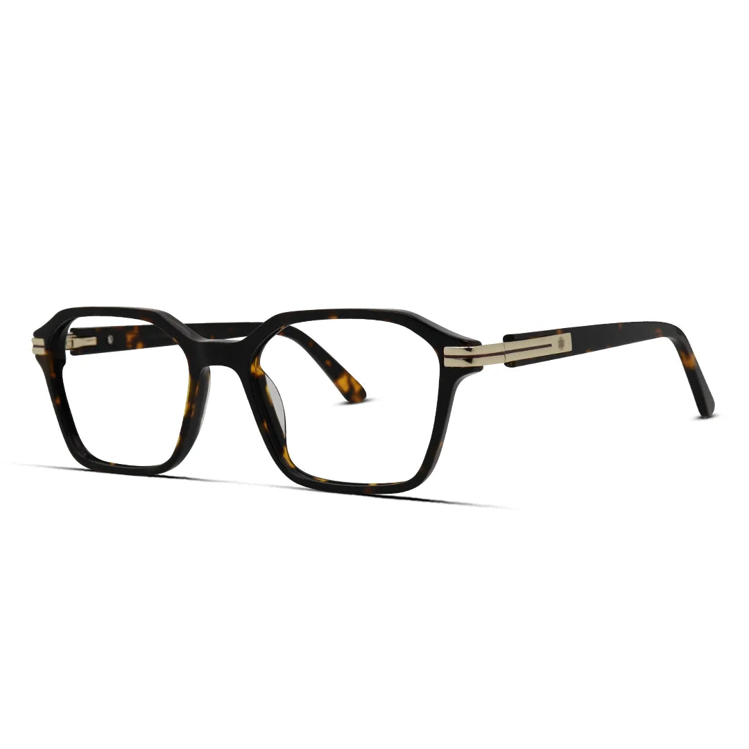 Unisex Acetate Hexagon Eyeglasses Geometric Modern Frame