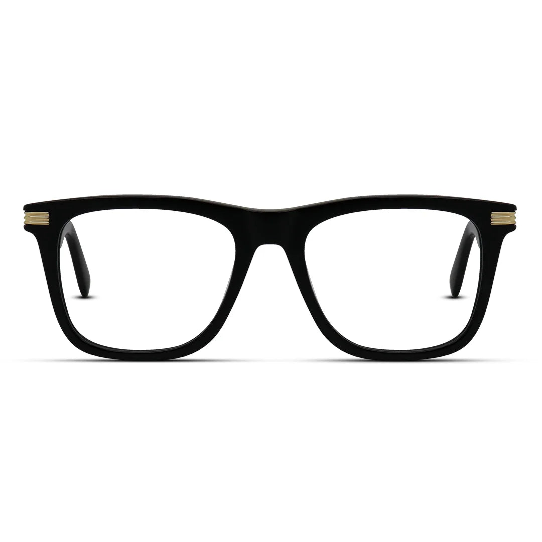 Thick Square Acetate Eyeglasses Classic Wayfarer Style Frame