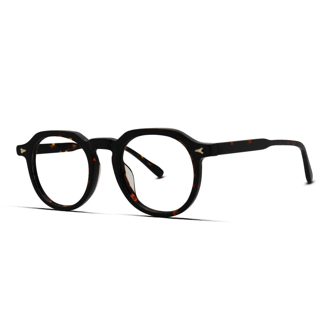 Semi-Round Hexagonal Acetate Eyeglasses Men & Women
