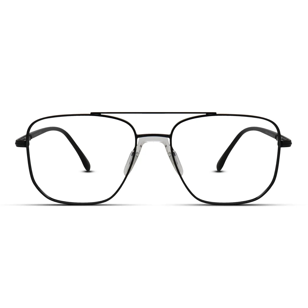 Square Double Bridge Glasses Unisex Eyewear