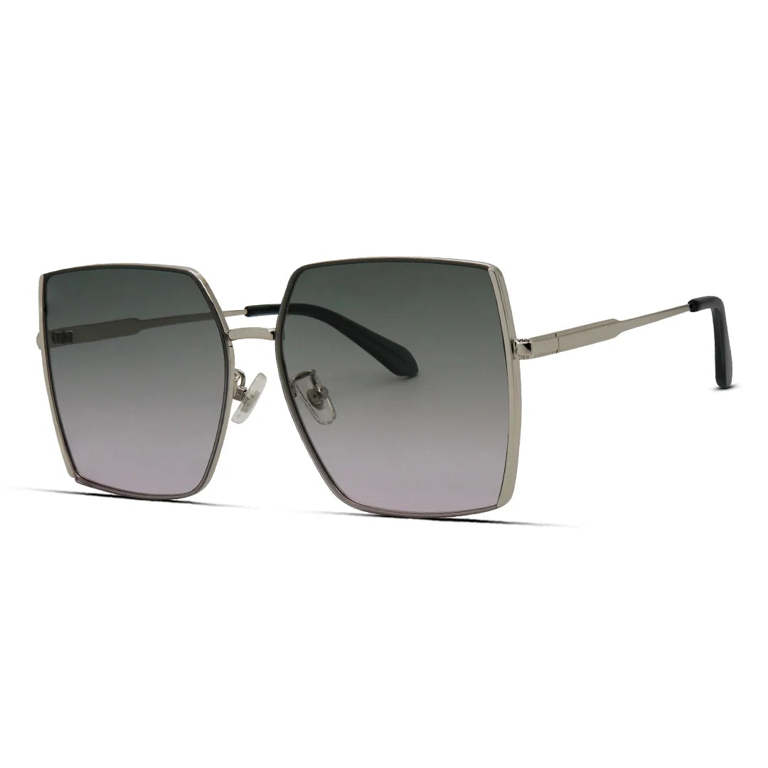 Women's Sharp Square Metal Sunglasses