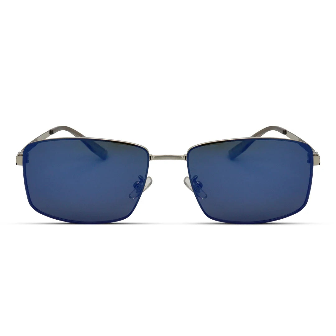 Men's Sleek Metal Rectangle Sunglasses