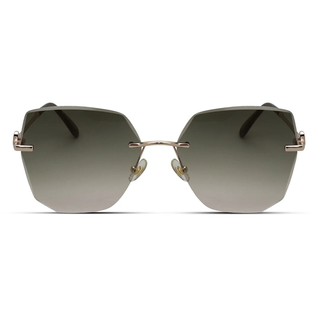 Women's Geometric Rimless Sunglasses