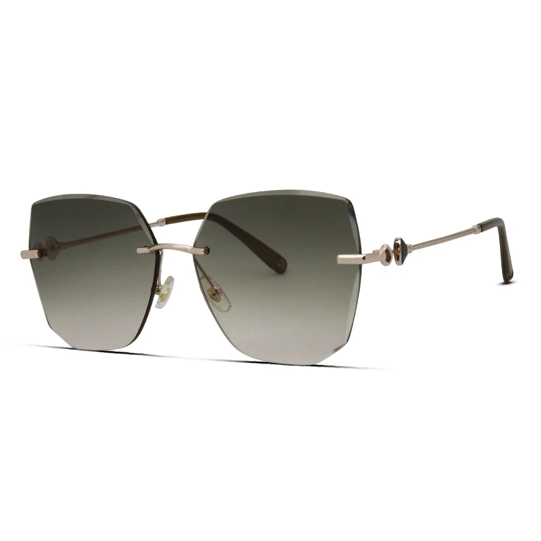 Women's Geometric Rimless Sunglasses