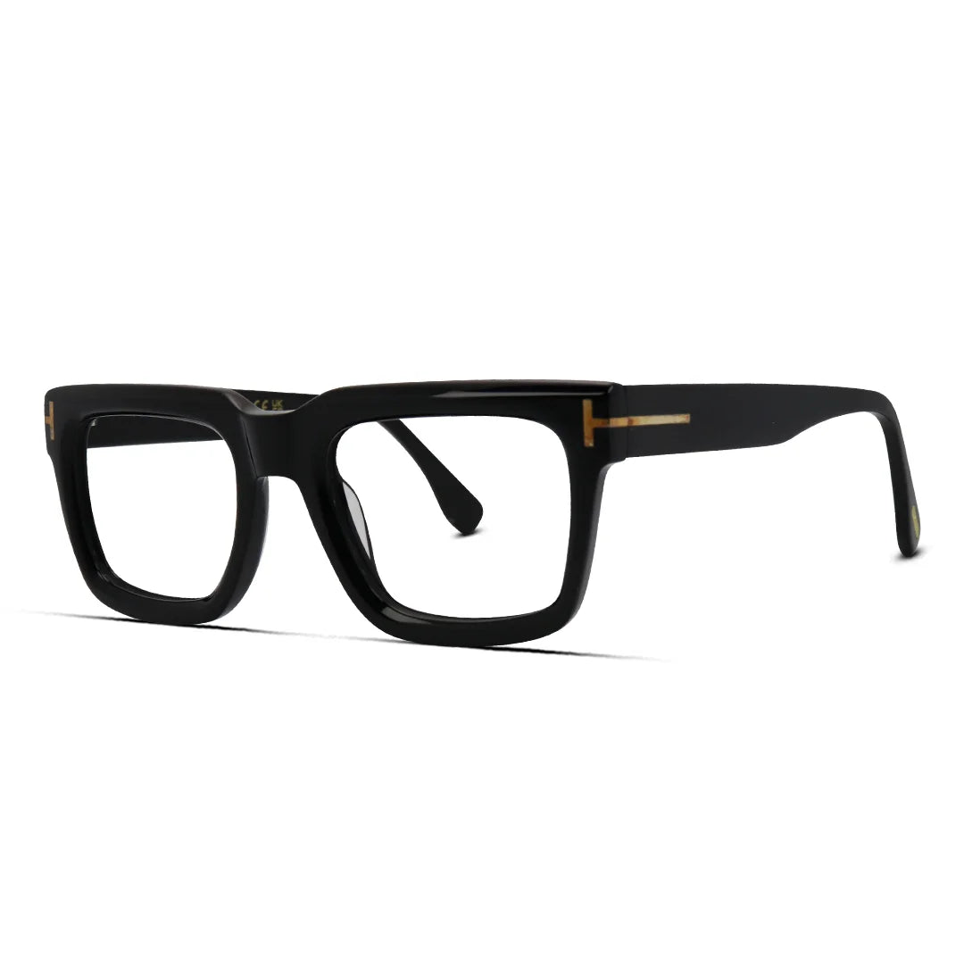 Bold Square Thick Acetate Unisex Eyeglasses
