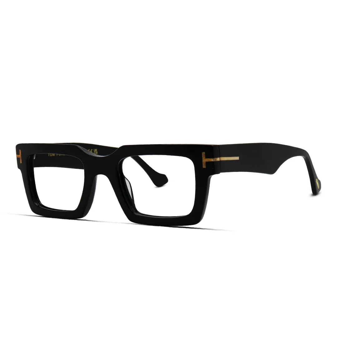 Bold Thick Sharp Rectangle Eyeglasses Unisex Frame