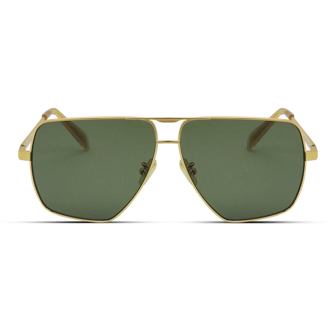 Premium Metal Aviator Sunglasses for Men Anti-Glare Coated