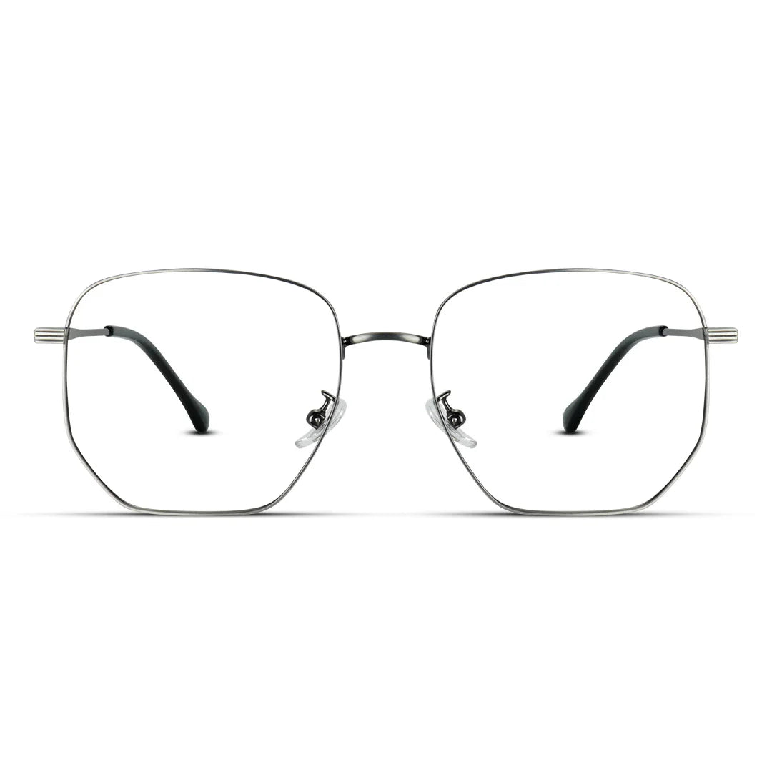 Hexagon Metal Medium Men Women Eyeglasses