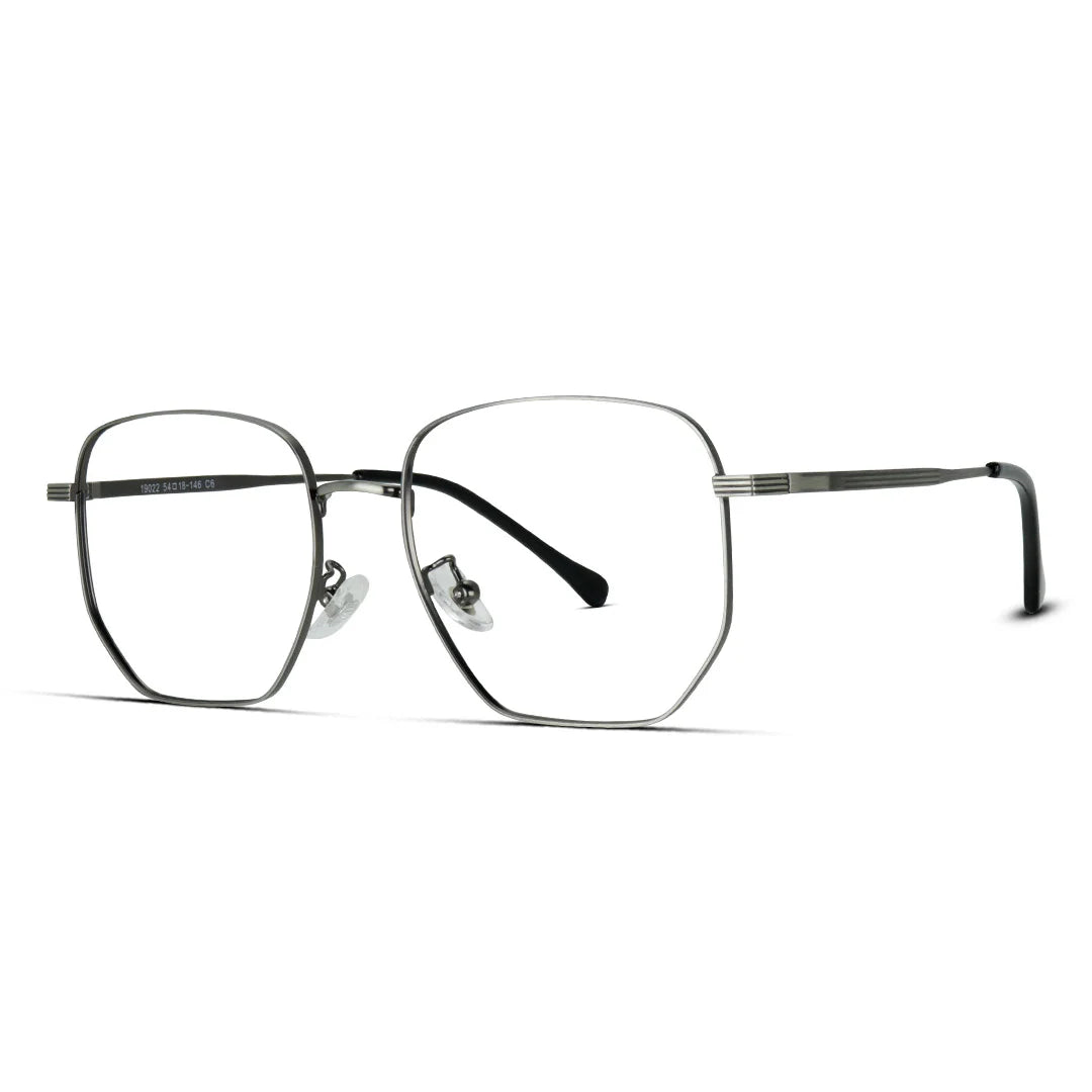 Hexagon Metal Medium Men Women Eyeglasses