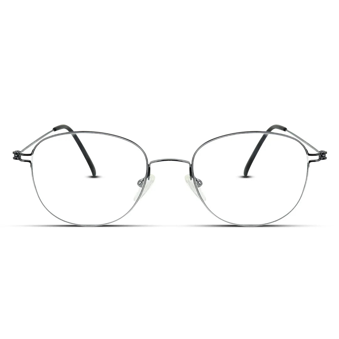Semi Round Metal Super Thin Lightweight Flexible Small Eyeglasses