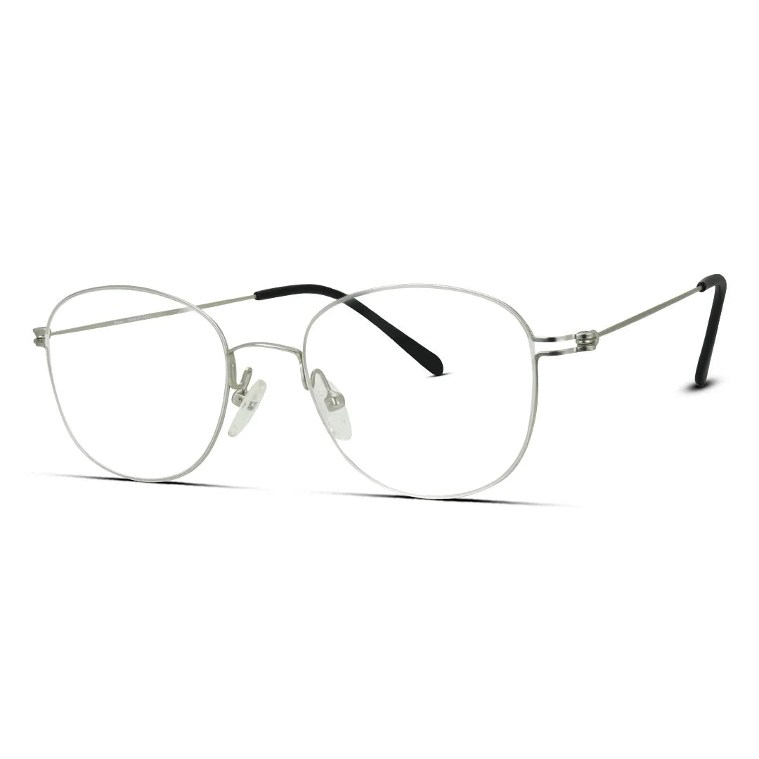 Semi Round Metal Super Thin Lightweight Flexible Small Eyeglasses