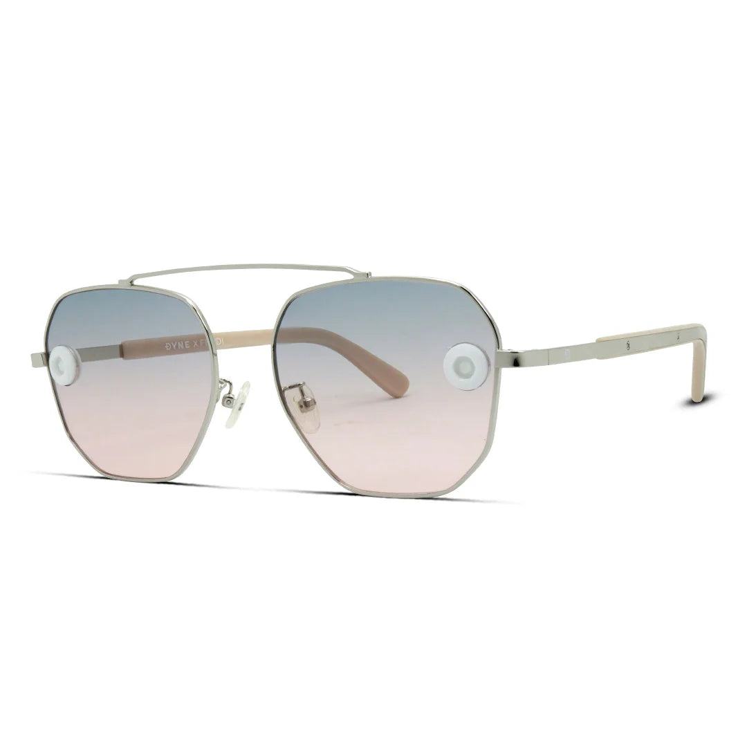 Aviator Hexagon Metal Large Men's Sunglasses
