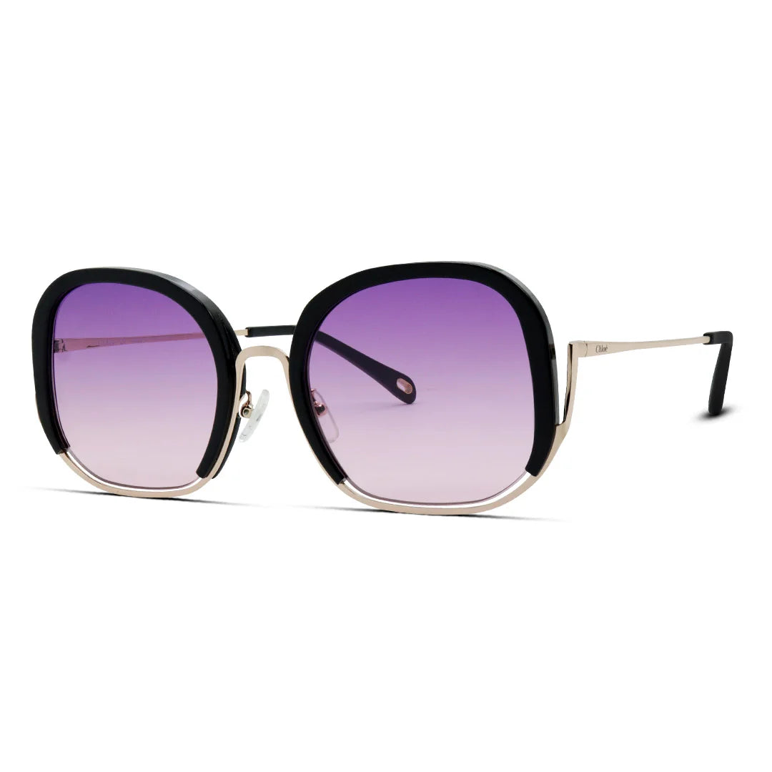Semi Round Metal Oversized Vintage Women's Sunglasses