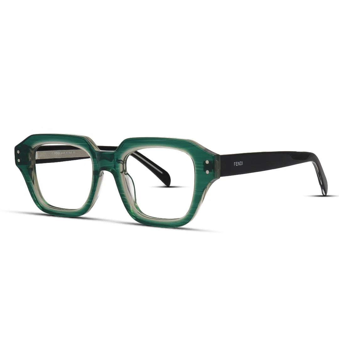 Thick Bold Hexagon Acetate Eyeglasses For Men & Women