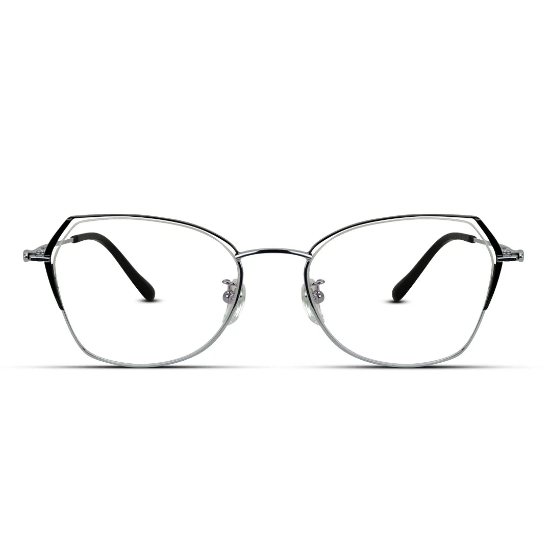Korean Metal Thin Cat Eye Eyeglasses – Lightweight Retro-Inspired Frame for Women