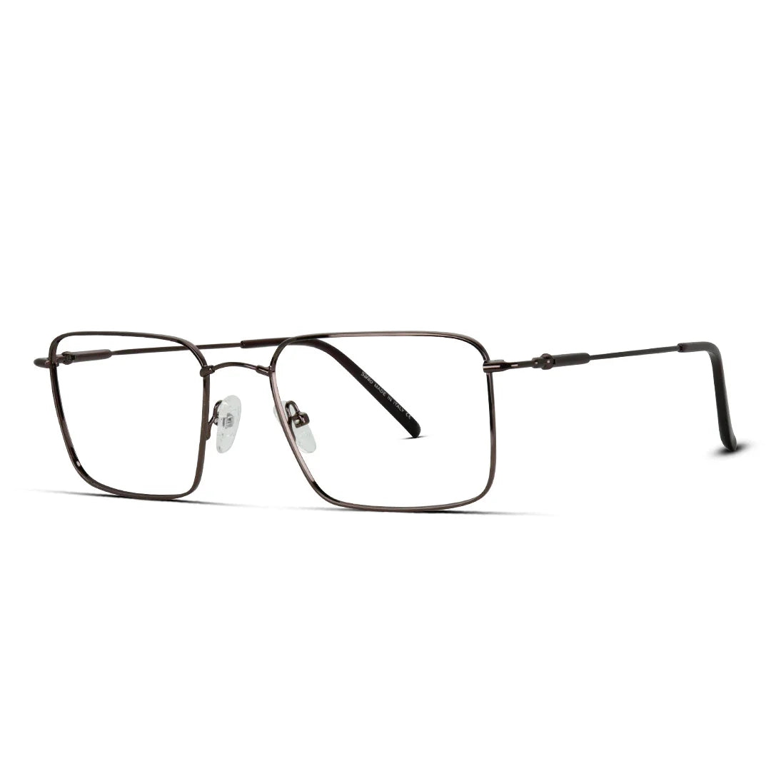 Rectangle Super Thin Bendable Lightweight Metal Men's Eyeglasses