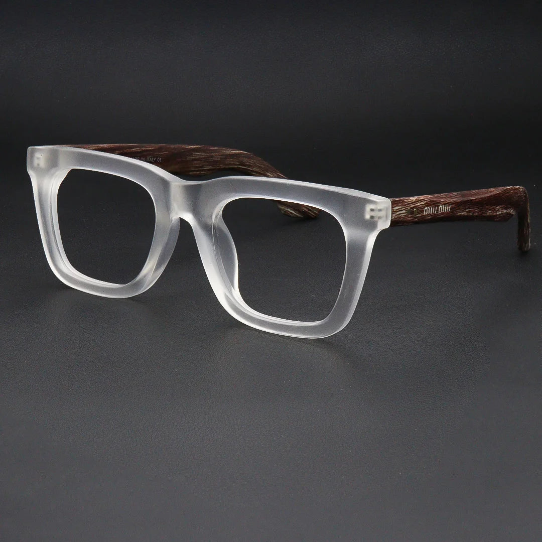 Thick Square Matte Finish Men’s Eyeglasses