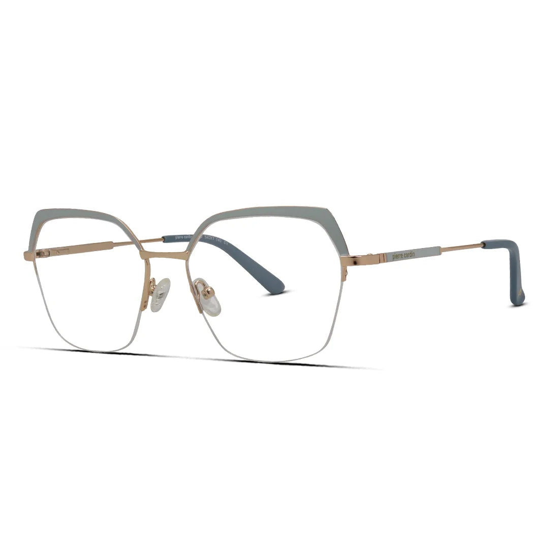 Women’s Premium Metal Hexagon Eyeglasses Sleek Geometric Frame