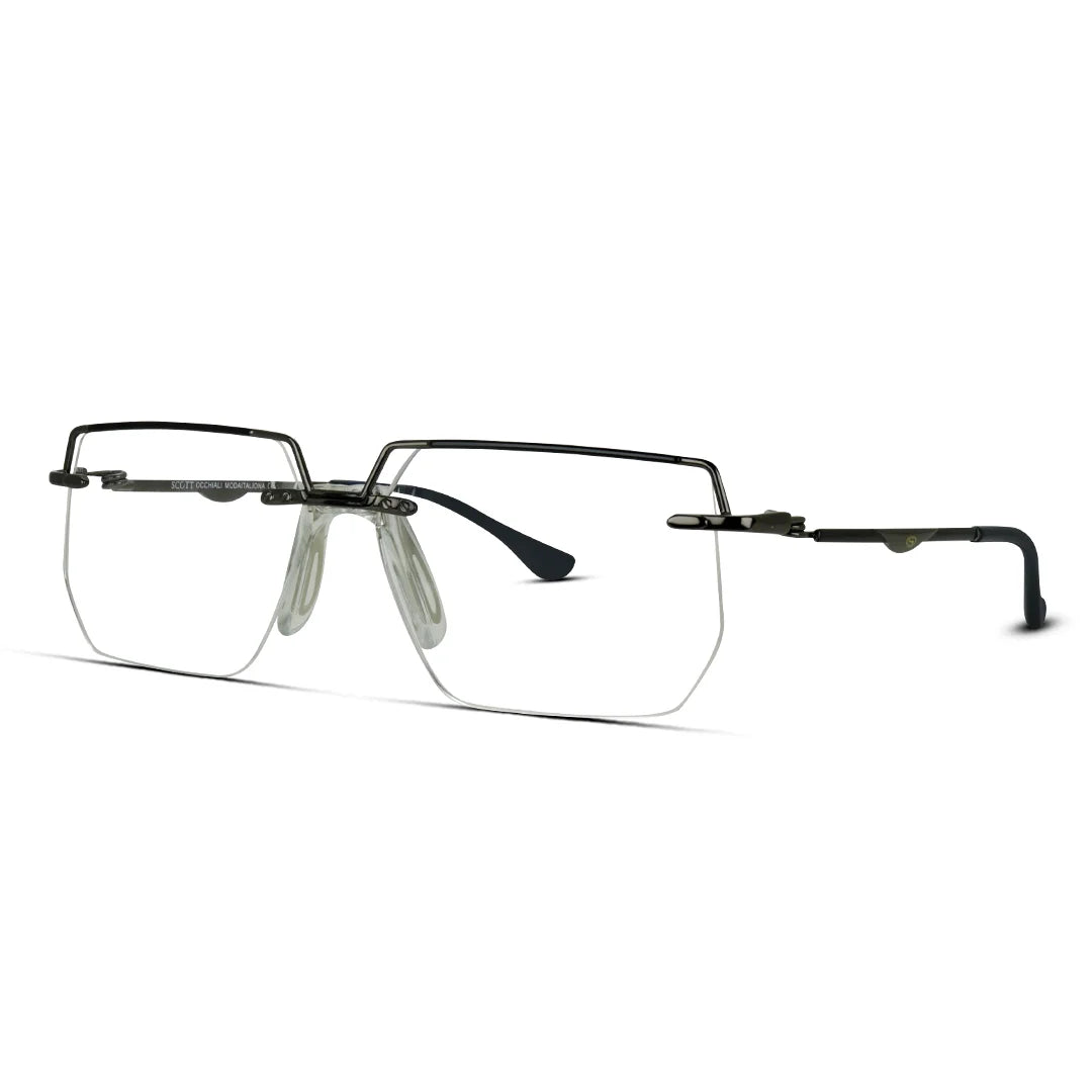 Hexagon Metal Rimless Eyeglasses – Sleek Geometry, Lightweight Style
