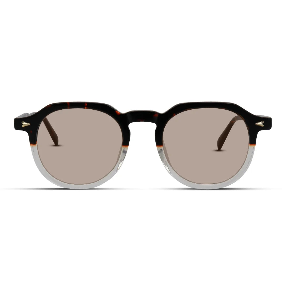 Semi-Round Hexagonal Acetate Sunglasses Men & Women