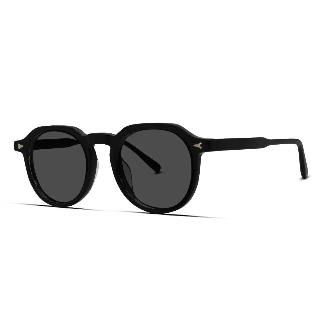Semi-Round Hexagonal Acetate Sunglasses Men & Women