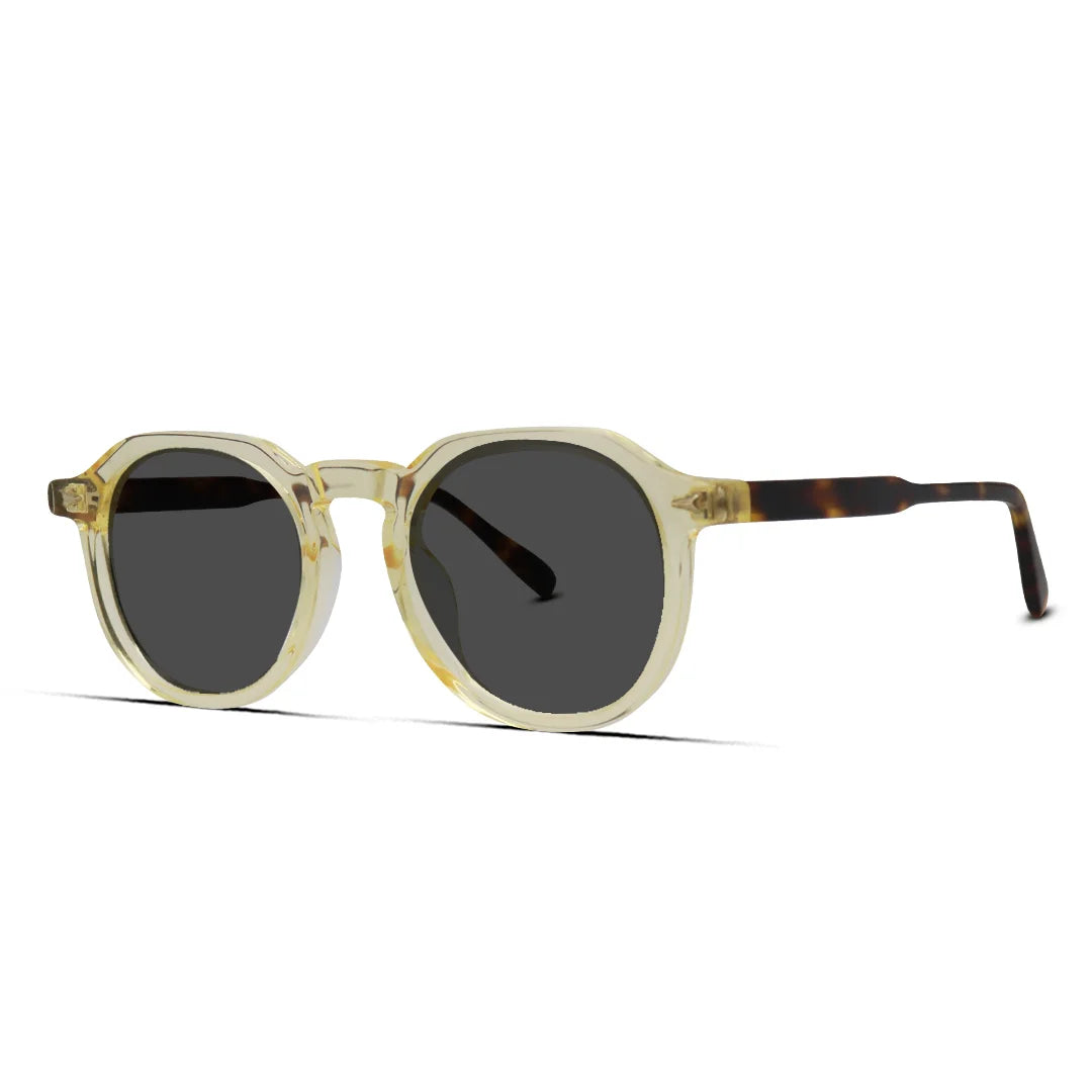 Semi-Round Hexagonal Acetate Sunglasses Men & Women