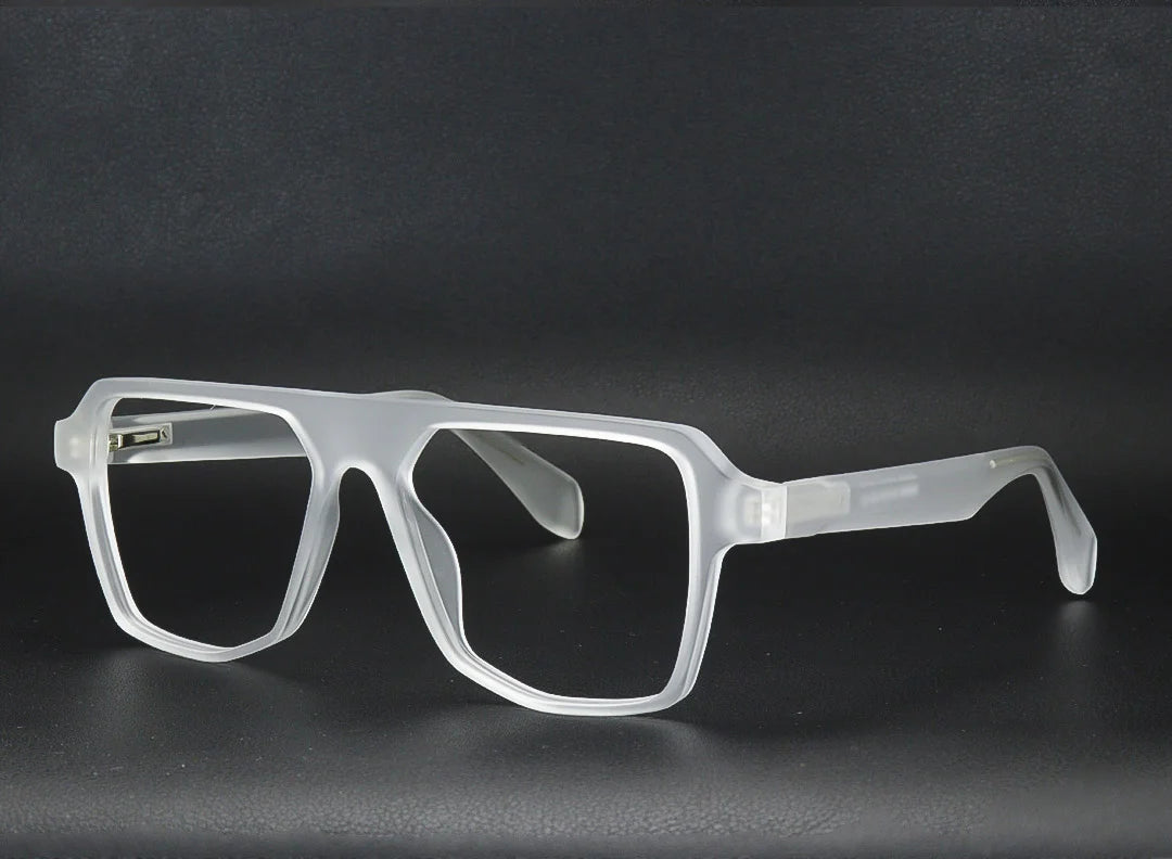 Matte Finish Geometric Eyeglasses Bold Modern Eyewear