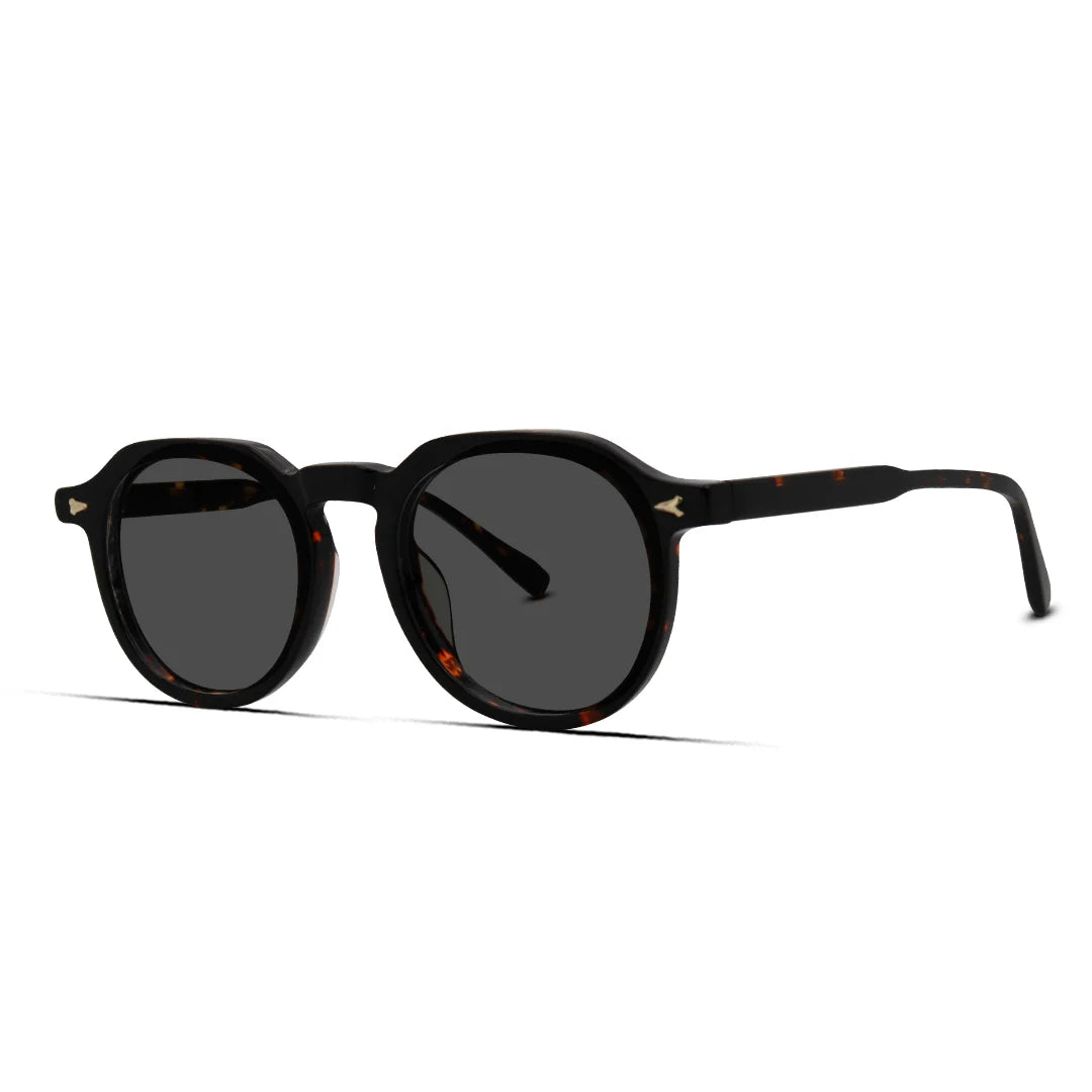 Semi-Round Hexagonal Acetate Sunglasses Men & Women