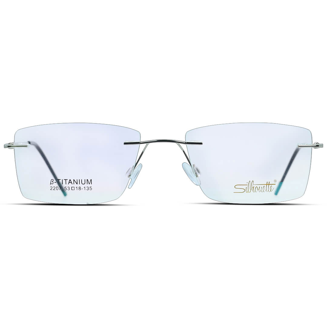 Unisex Fashion Rimless Eyeglasses Clear Glasses Computer Glasses Anti Blue Light Glasses