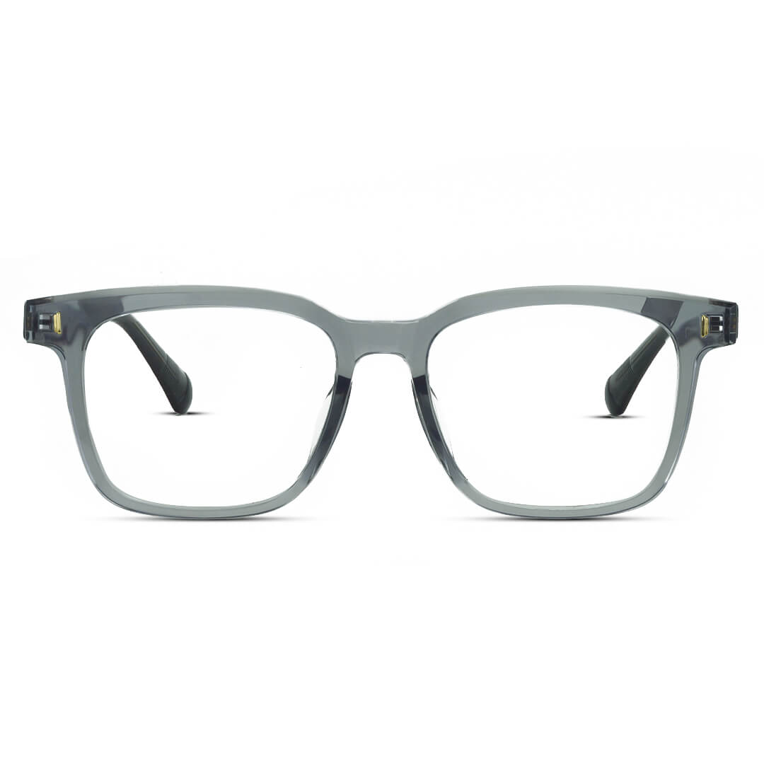 Grey Square Eyeglasses For Men Prescription Eyewear