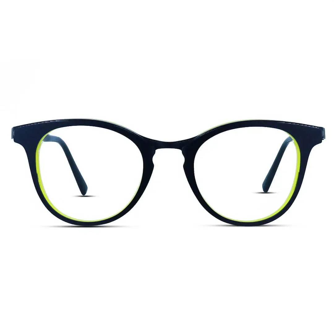 Korea Round Black Yellow Eye Glasses Frame Men Women Fashion Anti-blue Glasses