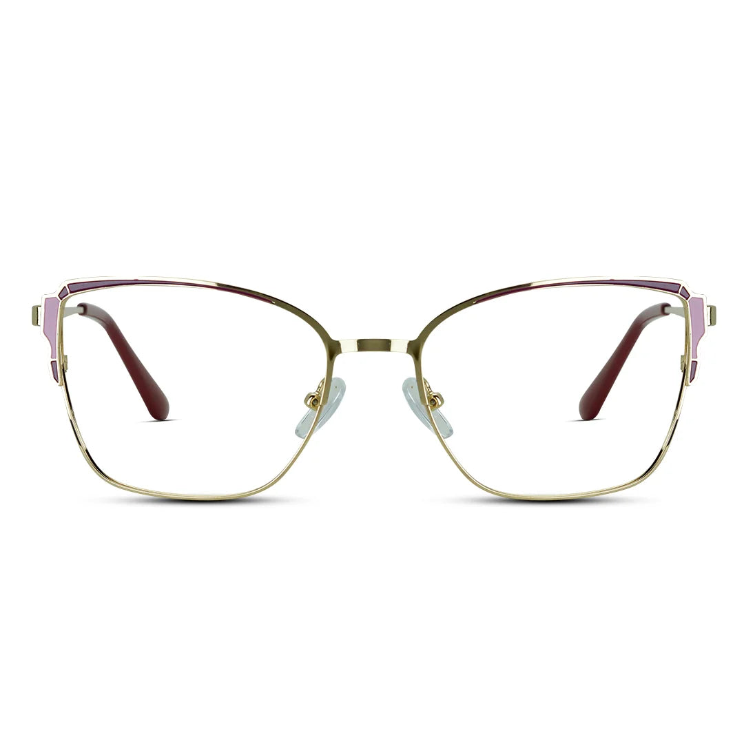 Cat Eye Glasses Metal Medium Women's Eyeglasses