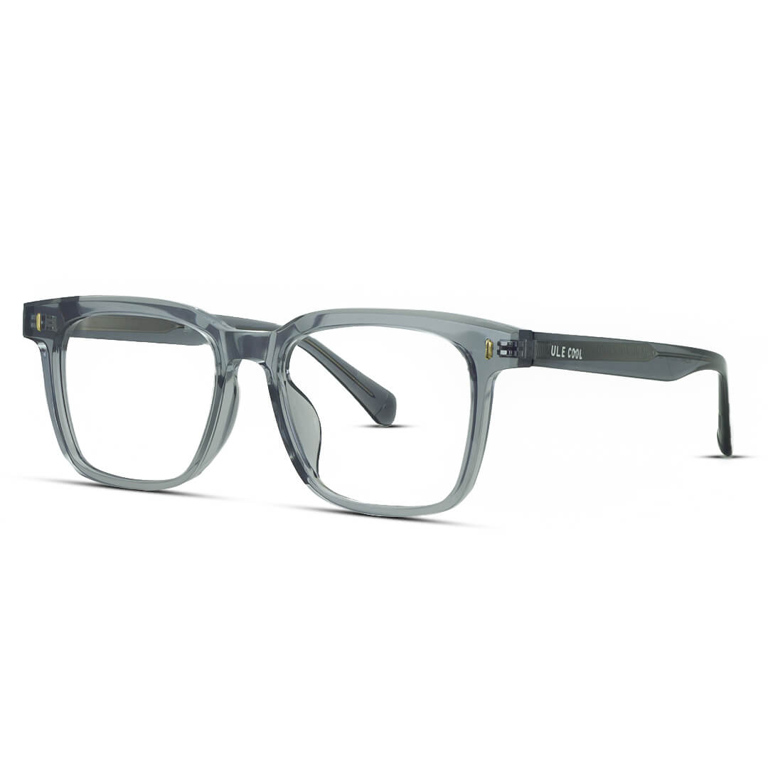 Grey Square Eyeglasses For Men Prescription Eyewear