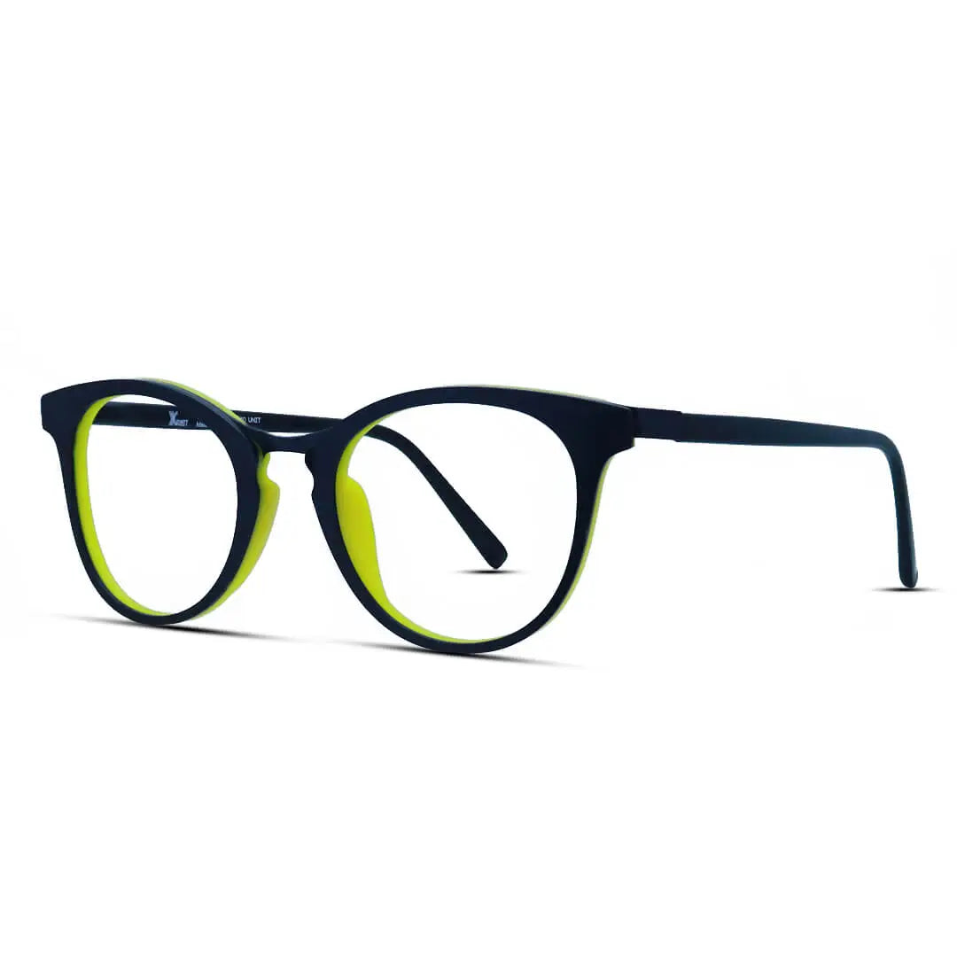 Korea Round Black Yellow Eye Glasses Frame Men Women Fashion Anti-blue Glasses