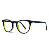 Korea Round Black Yellow Eye Glasses Frame Men Women Fashion Anti-blue Glasses