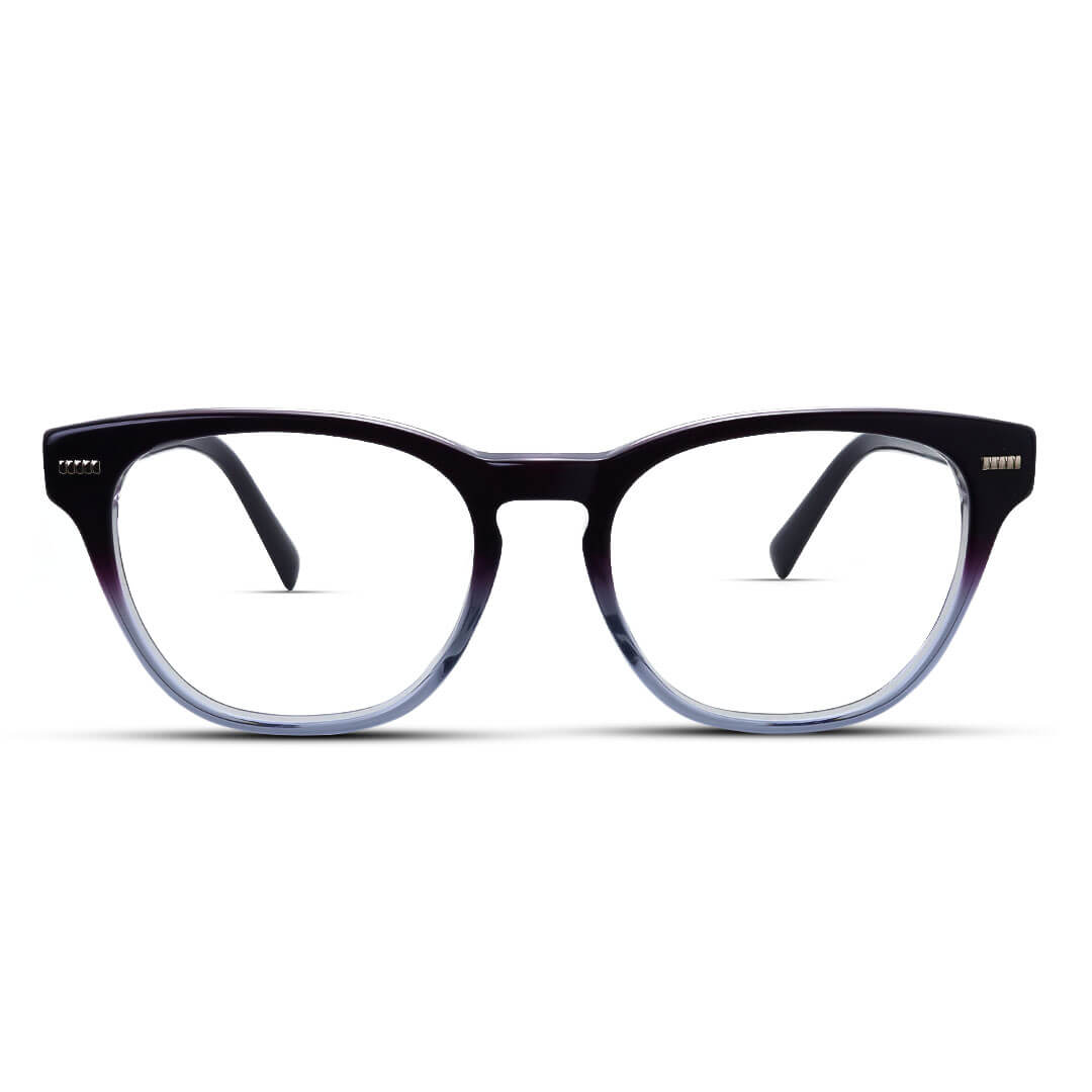 Square Optical Eyeglasses Frame Retro Acetate Glasses for Men Women, Office, Blue Light Blocking,